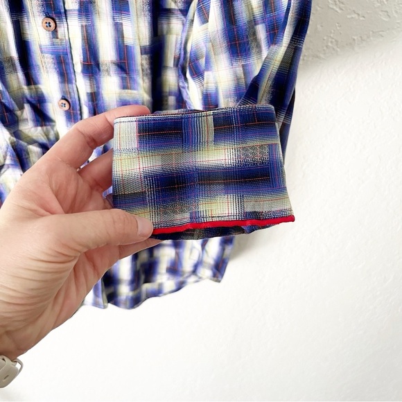 Robert Graham Shirt Men's XL Plaid Multicolor Long Sleeve Button Up 100% Cotton - Picture 5 of 8